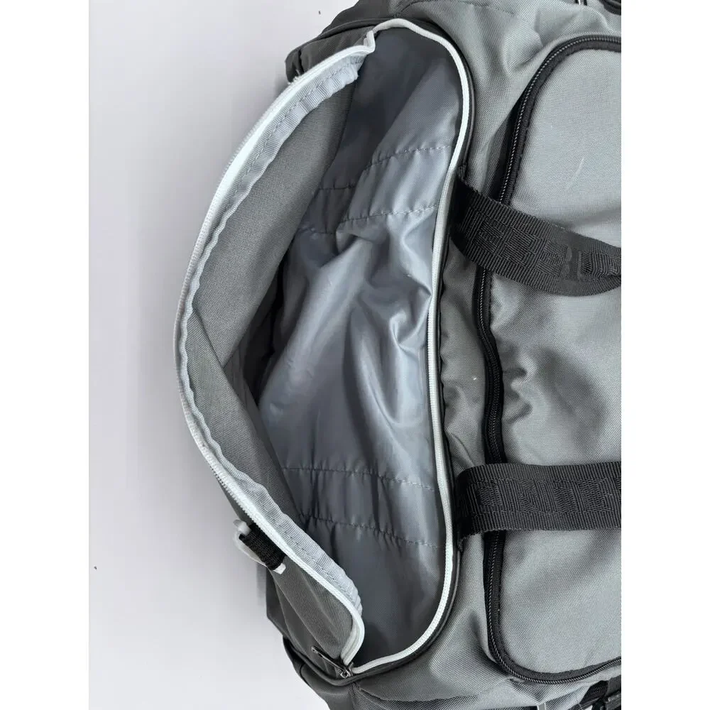 Under Armour Storm Duffel Bag Gym Workout Pockets Shoulder Carry Gray Black